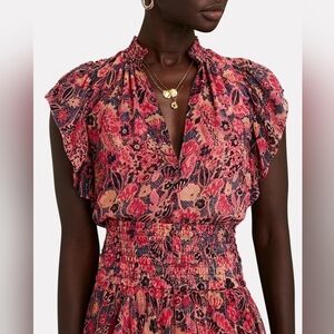 A.L.C. Hayley Floral Chiffon Top